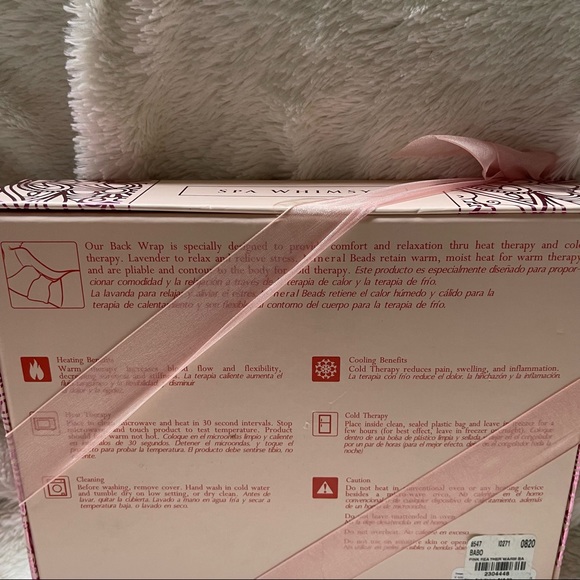 SPA Whimsy Back Wrap Lavender Aromatherapy pink new. - Picture 2 of 2
